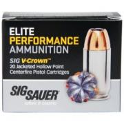 Sig Sauer 45 Auto ACP 230gr JHP Elite