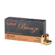PMC Bronze 380 Ammo 90 Grain FMJ 50rds 380A