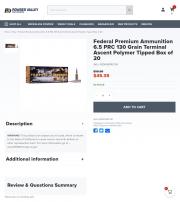 Federal Ammunition 6 5 PRC 130 Grain Terminal