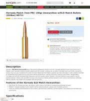 Hornady Match 7mm PRC 180gr Ammunition w ELD