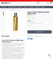 Lapua 6 5 Creedmoor Brass Bag of 100