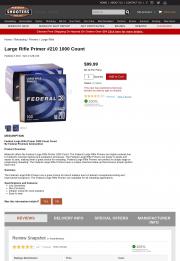 Large Rifle Primer 210 1000 Count