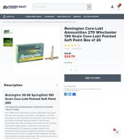 Remington Ammunition 270 Winchester 130 Grain