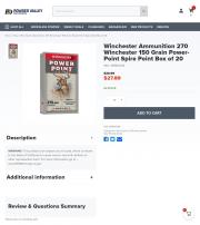 Winchester Ammunition 270 Winchester 150 Grain