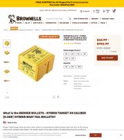BERGER BULLETS HYBRID TARGET 30 CALIBER 0 308