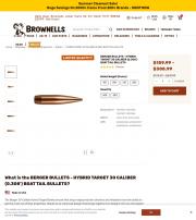 BERGER BULLETS HYBRID TARGET 30 CALIBER 0 308