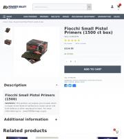 Fiocchi Small Pistol Primers 1500 ct box