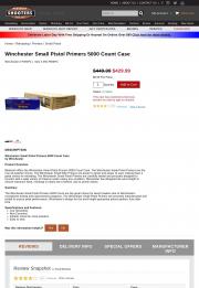 Winchester Small Pistol Primers 5000 Count Case