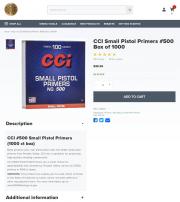 CCI 500 Small Pistol Primers 1000 ct
