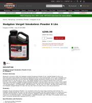 Hodgdon Varget Smokeless Powder 8 Lbs