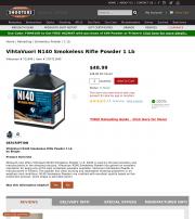 VihtaVuori N140 Smokeless Rifle Powder 1 Lb