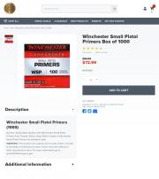 Winchester Small Pistol Primer 1000 ct box