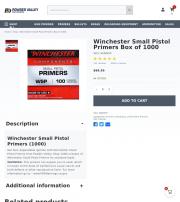 Winchester Small Pistol Primer 1000 ct box