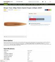 Berger 7mm 180gr Match Hybrid Target 100pk 28407