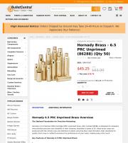 Hornady Brass 6 5 PRC Unprimed 86288 Qty 50