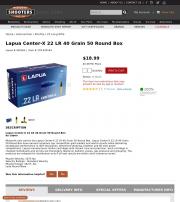 Lapua Center X 22 LR 40 Grain 50 Round Box