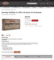 Hornady Outfitter 6 5 PRC 130 Grain CX 20 Rounds