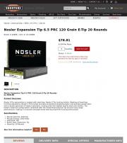 Nosler Expansion Tip 6 5 PRC 120 Grain E Tip 20