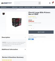 Fiocchi Large Rifle Primers Box of 1500