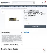 Federal Ammunition 7MM PRC 175 Grain ELD X