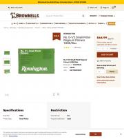 REMINGTON SMALL PISTOL MAGNUM PRIMERS NO 5 1 2