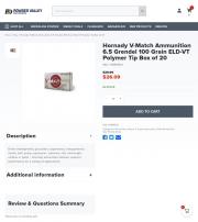 Hornady Ammunition 6 5 Grendel 100 Grain ELD VT