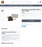 Unis Ginex Large Rifle Primers Box of 1000