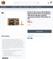 Federal Premium Gold Medal Ammunition 6mm