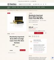 Weatherby Unprimed Brass Rifle Cartridge Cases