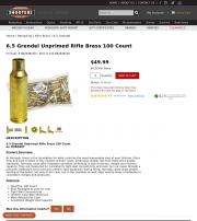 6 5 Grendel Unprimed Rifle Brass 100 Count