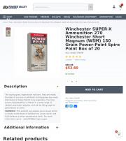 Winchester Ammunition 270 Winchester Short