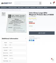 Unis Ginex Large Rifle Magnum Primers Box of
