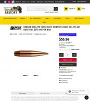 Berger Bullets 26550 Elite Hunter 6 5mm 264 156