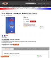 550 Magnum Small Pistol Primer 1000 Count