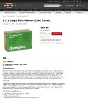 9 1 2 Large Rifle Primer 1000 Count