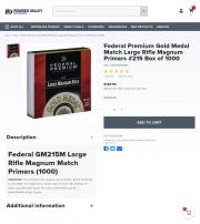 Federal Premium Gold Medal Match Large Rifle