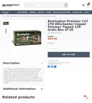 Remington Ammunition 270 Winchester Copper