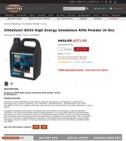 VihtaVuori N555 High Energy Smokeless Rifle