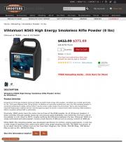 VihtaVuori N565 High Energy Smokeless Rifle