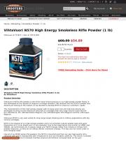 VihtaVuori N570 High Energy Smokeless Rifle