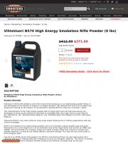 VihtaVuori N570 High Energy Smokeless Rifle