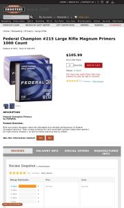 Federal Champion 215 Large Rifle Magnum Primers