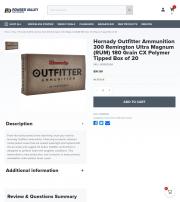 Hornady Outfitter Ammunition 300 Remington Ultra