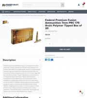 Federal Ammunition 7mm PRC 175 Grain Polymer