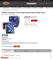 Federal Champion 100 Small Pistol Primers 5000