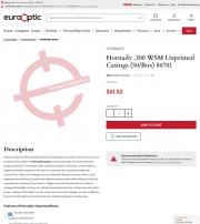 Hornady 300 WSM Unprimed Casings 50 Box 86701