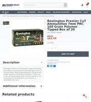 Remington Ammunition 7mm PRC 160 Grain Polymer