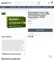 Remington Ammunition 7mm PRC 175 Grain Polymer