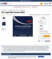 CCI Large Rifle Primers 200 Case of 5000 5 Boxes