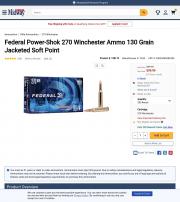 Federal Power Shok 270 Winchester Ammo 130 Grain